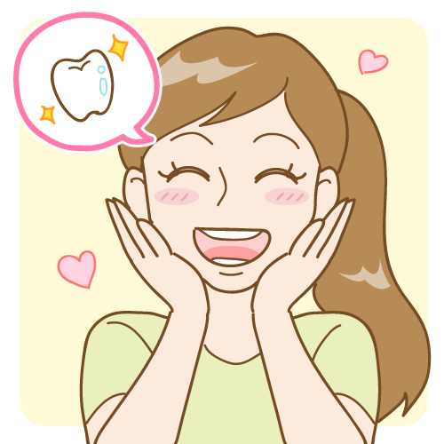 この歯だけ色味が気になるな～